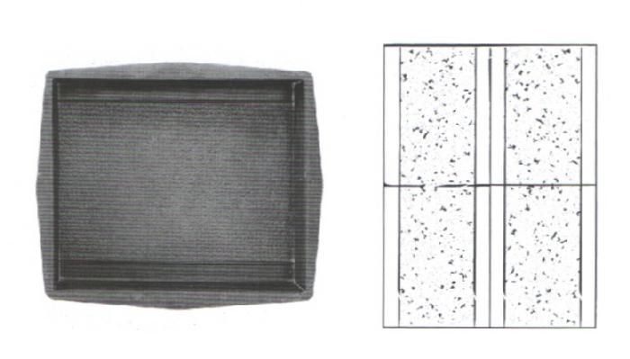 Форма для тротуарной плитки 72/14 Рогожка фото 1